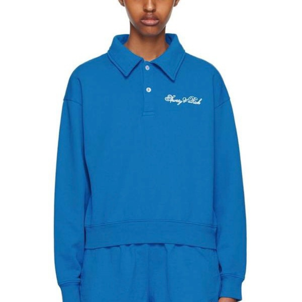 sporty & rich cropped crewneck